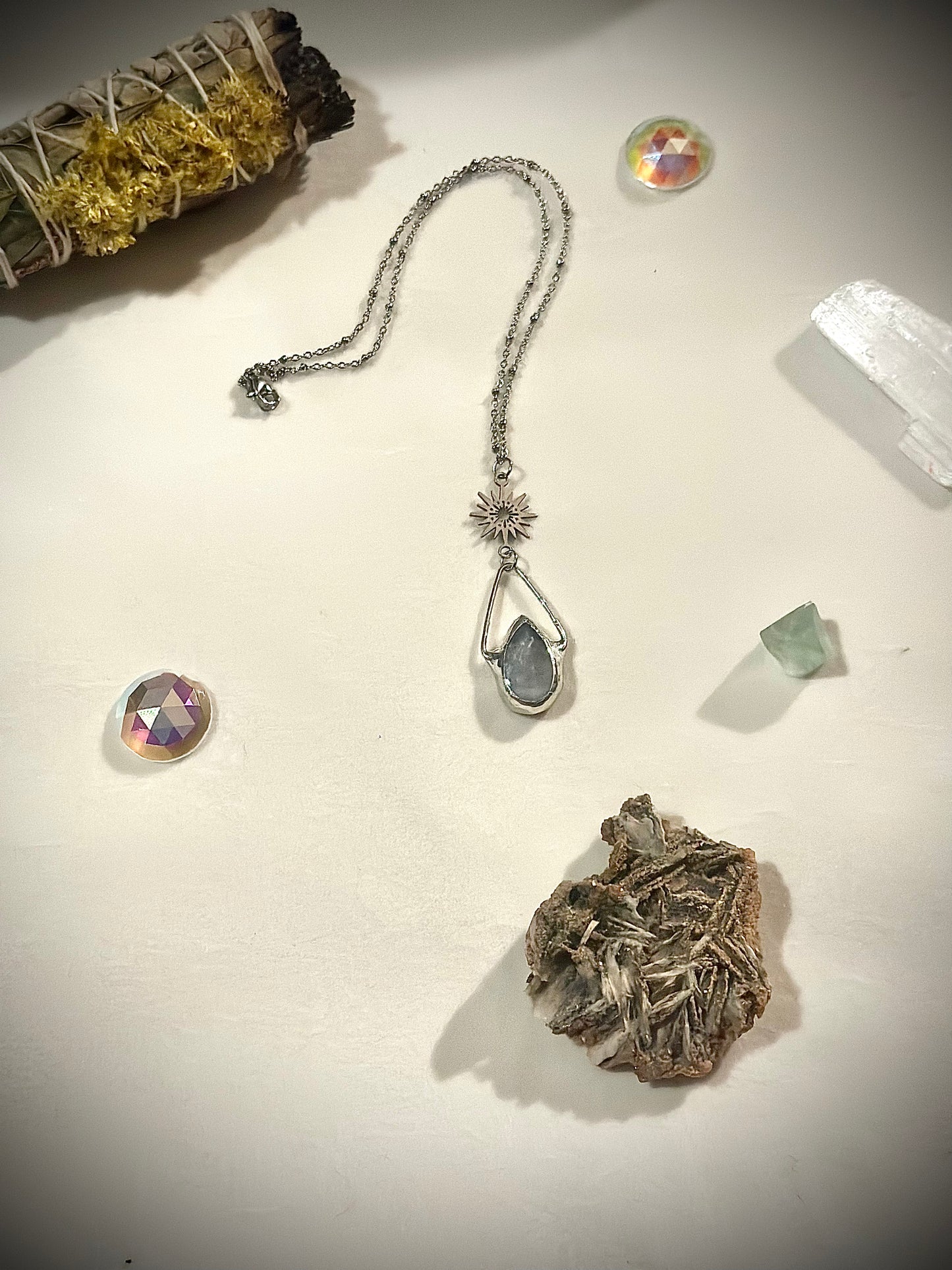 Rainbow Moonstone Necklace