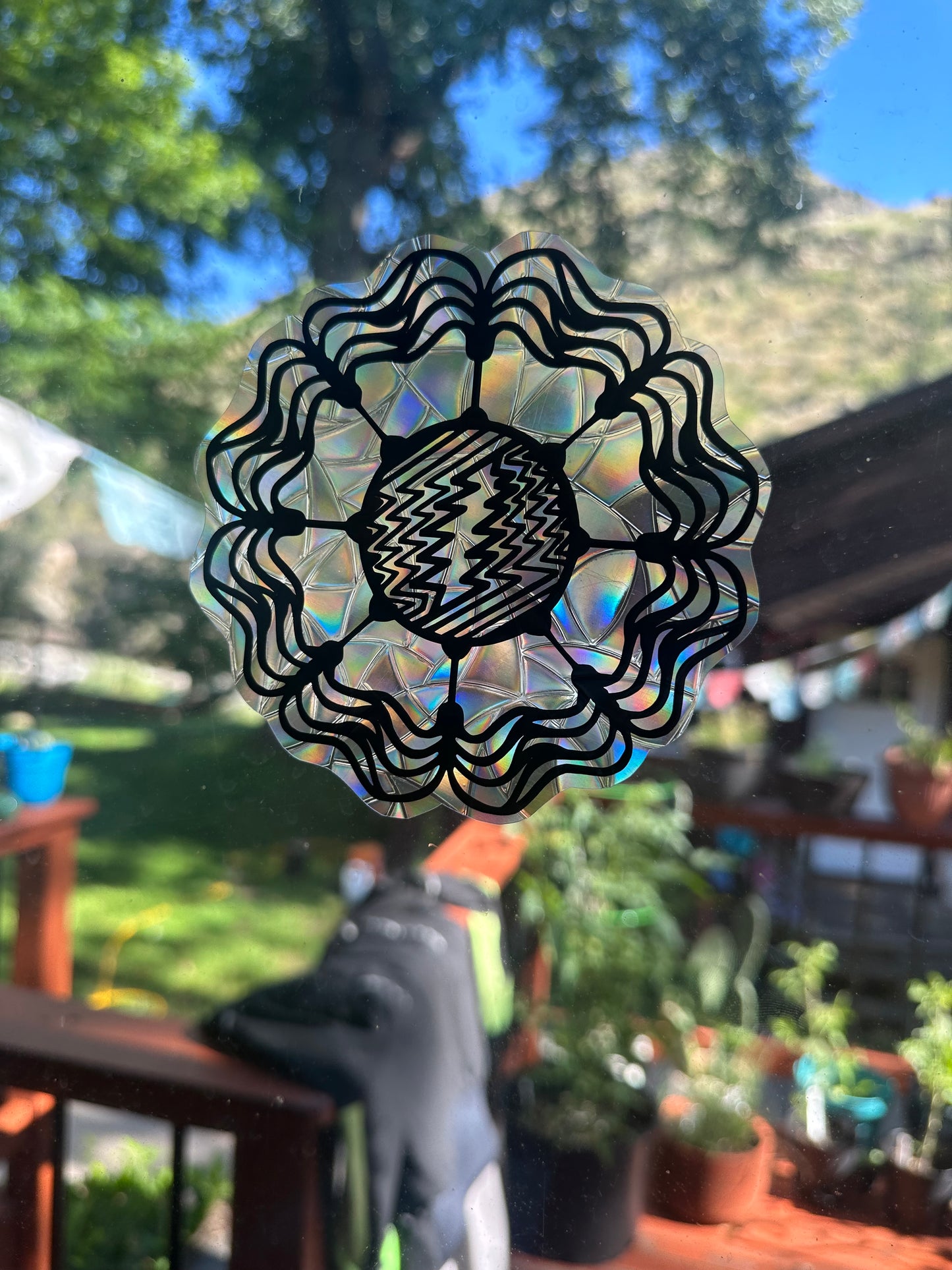 Flower Grateful Dead Rainbow Window Cling