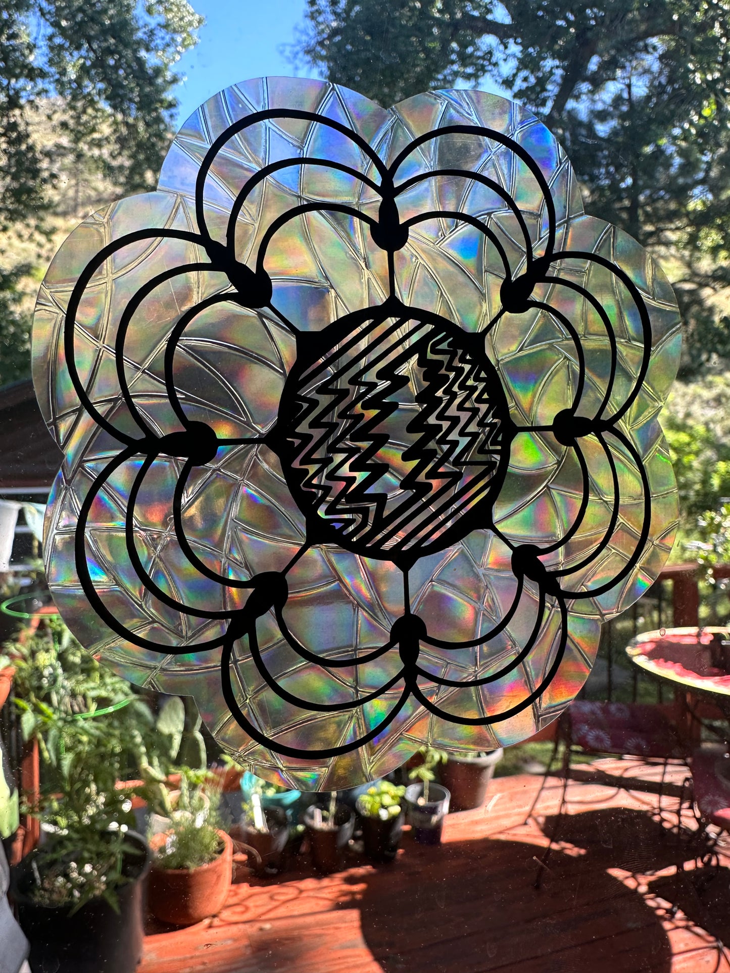 Flower 3 Grateful Dead Rainbow Window Cling