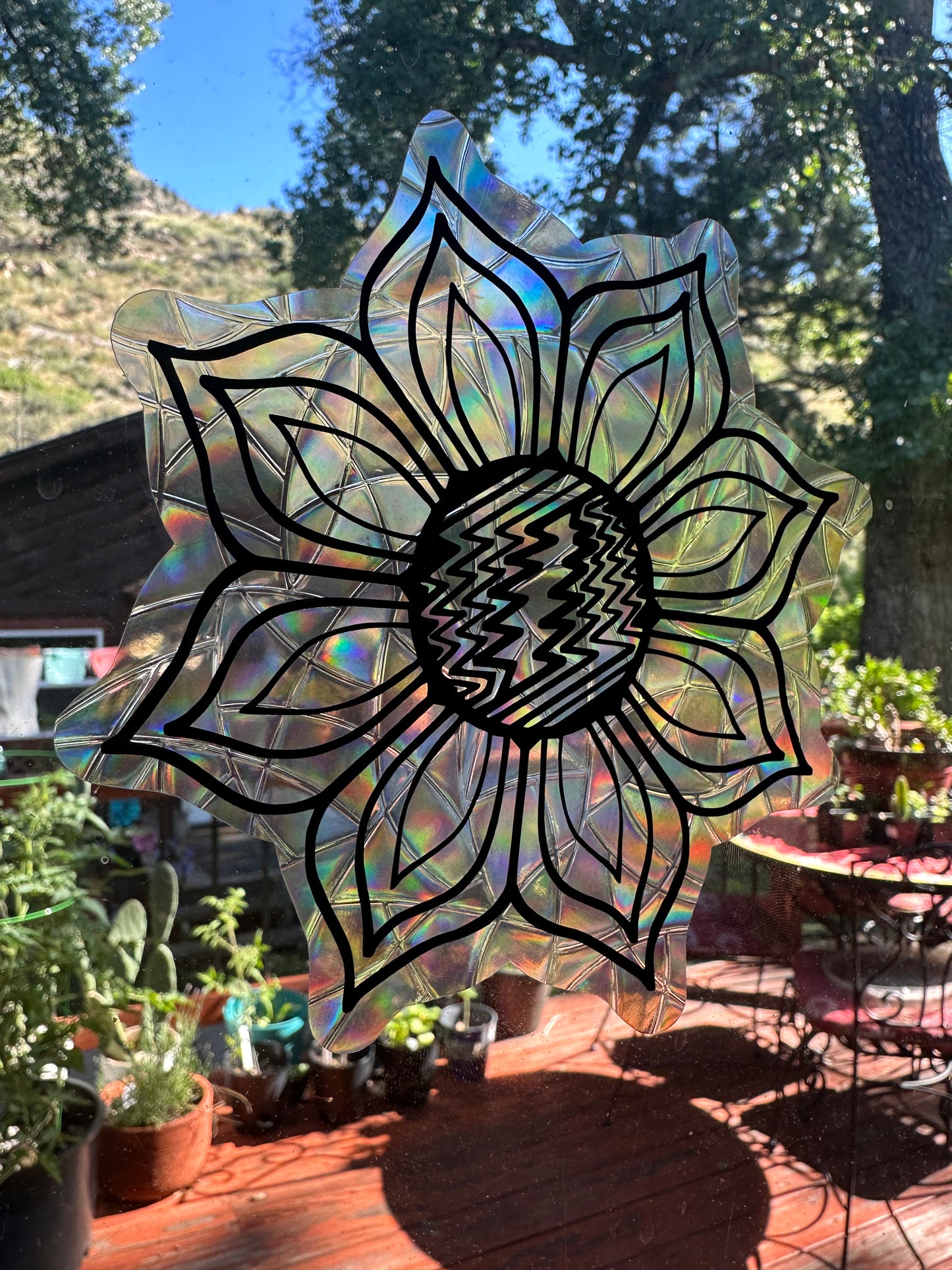 Flower 2 Grateful Dead Rainbow Window Cling