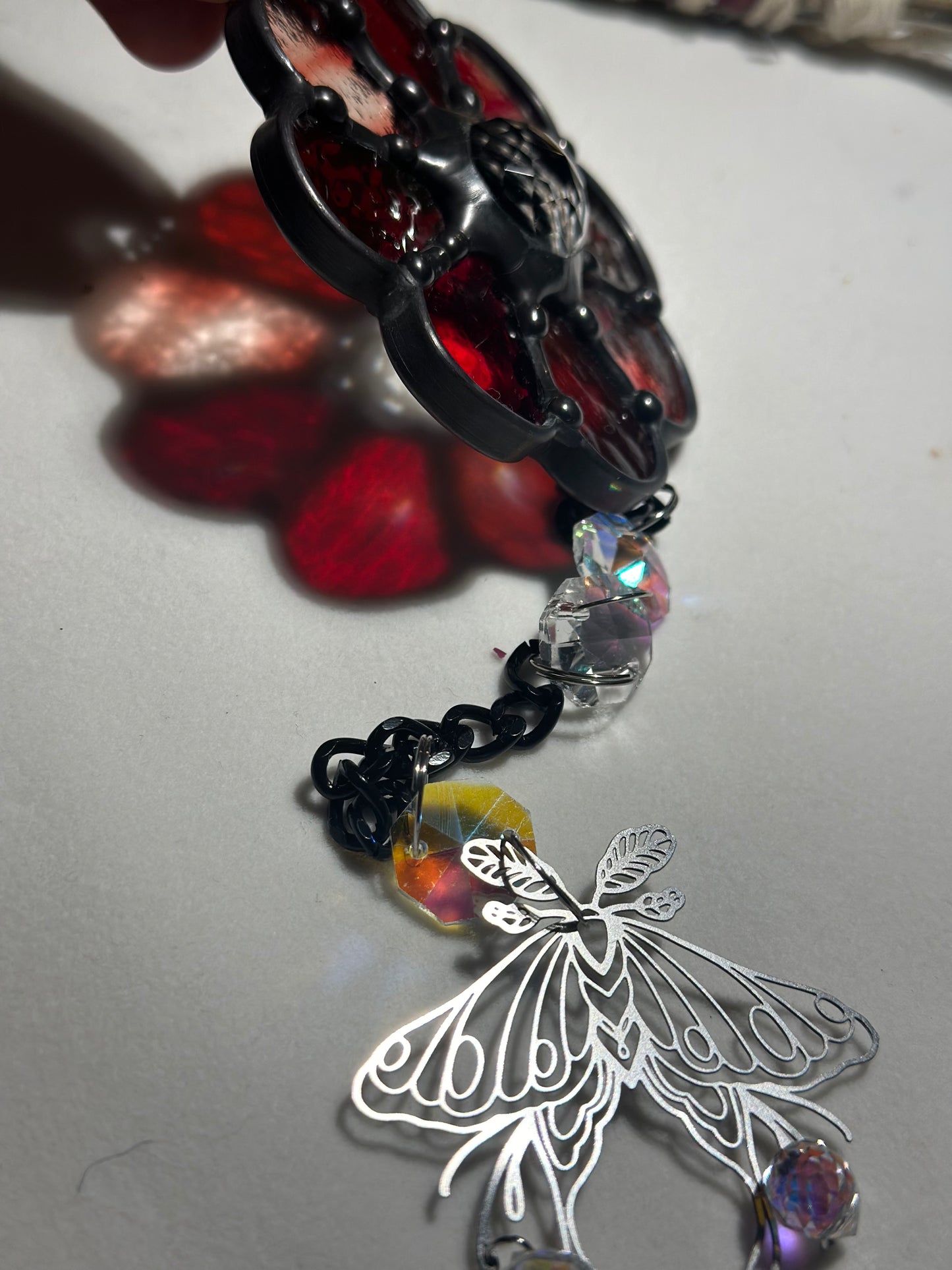Red Daisy Suncatcher