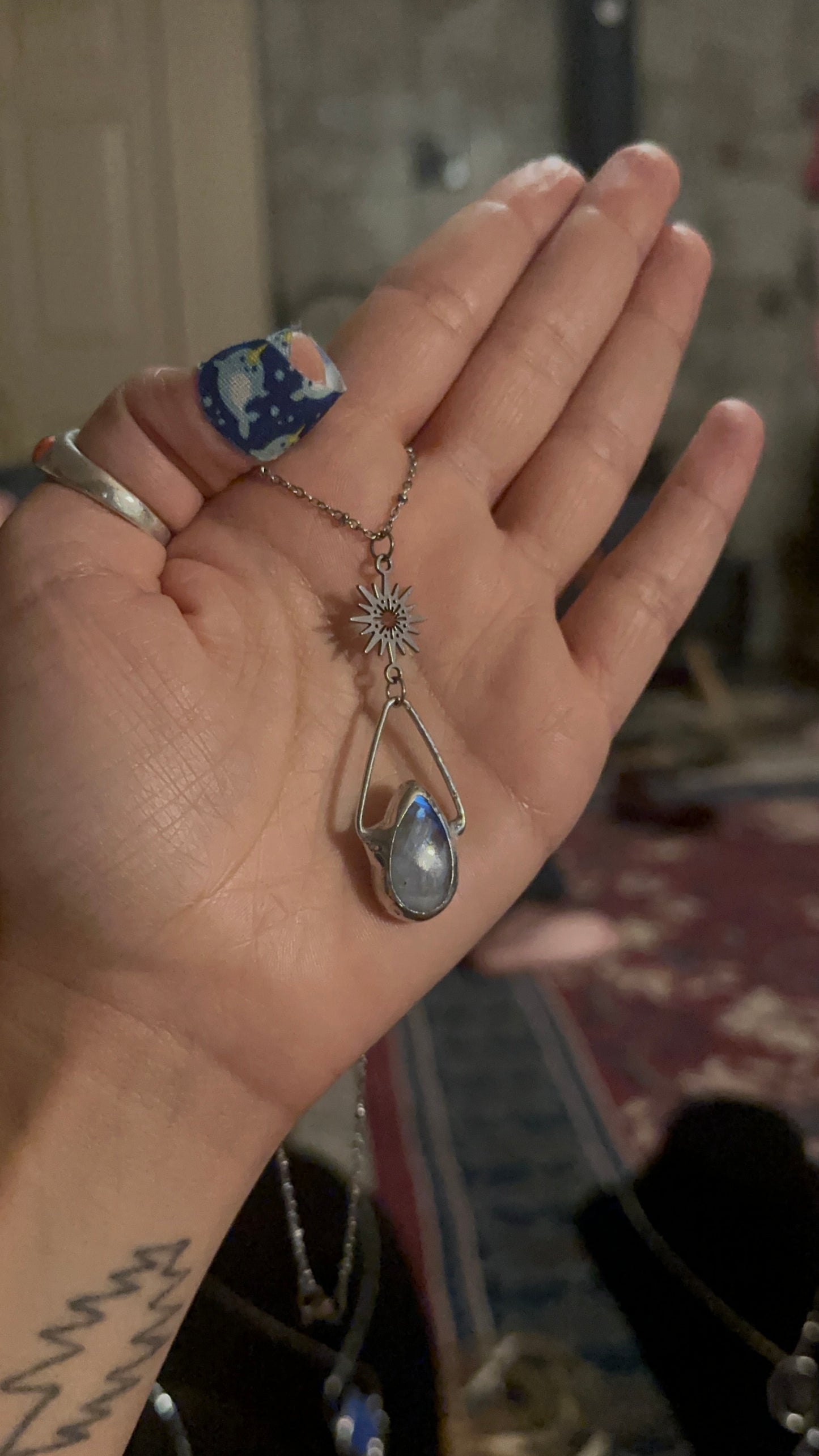 Rainbow Moonstone Necklace