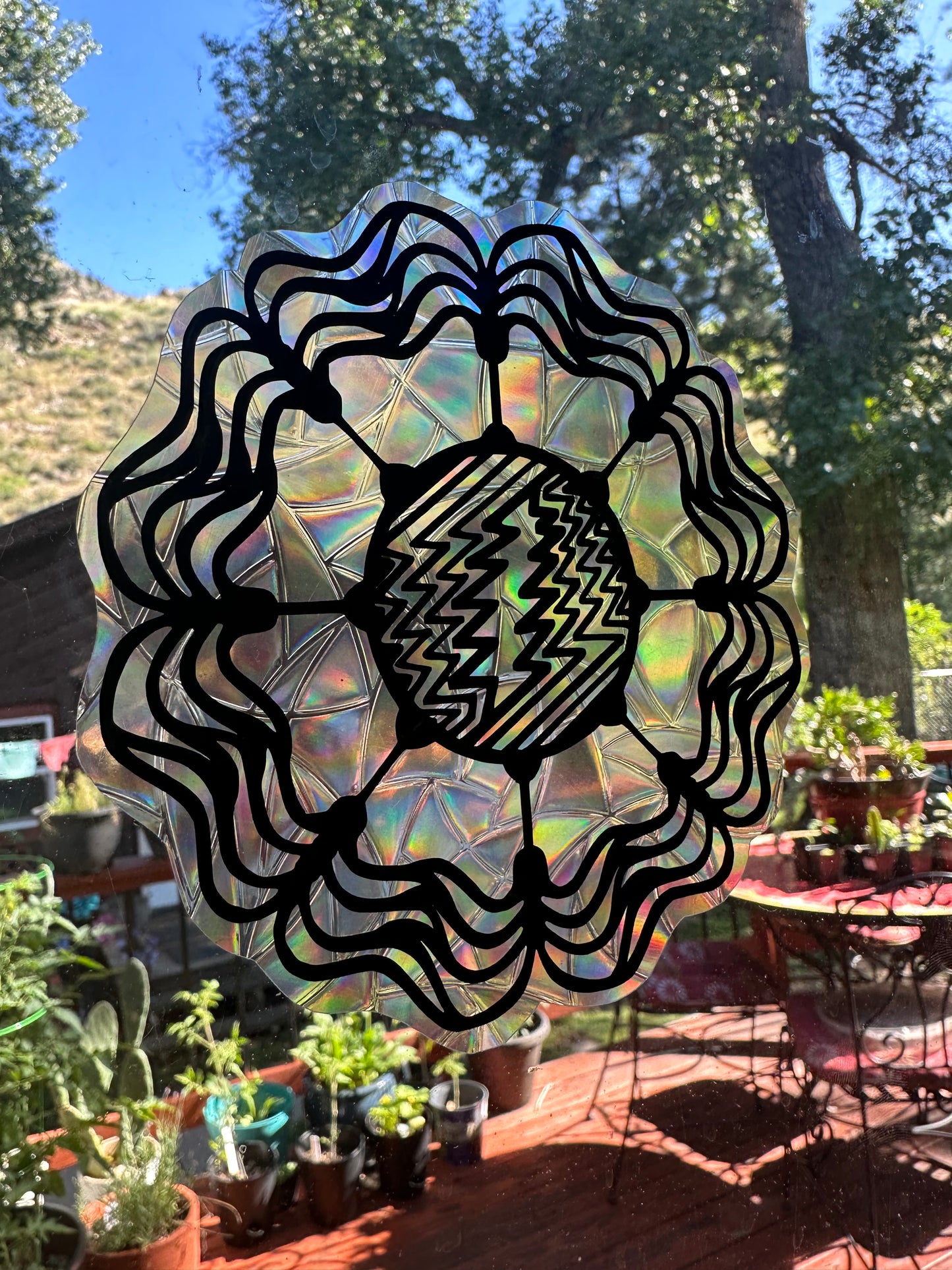 Flower Grateful Dead Rainbow Window Cling