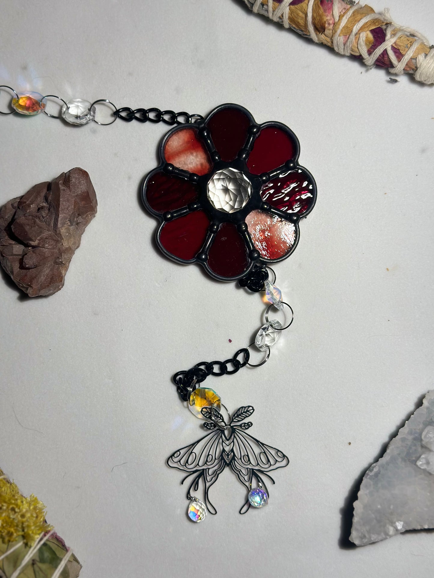 Red Daisy Suncatcher
