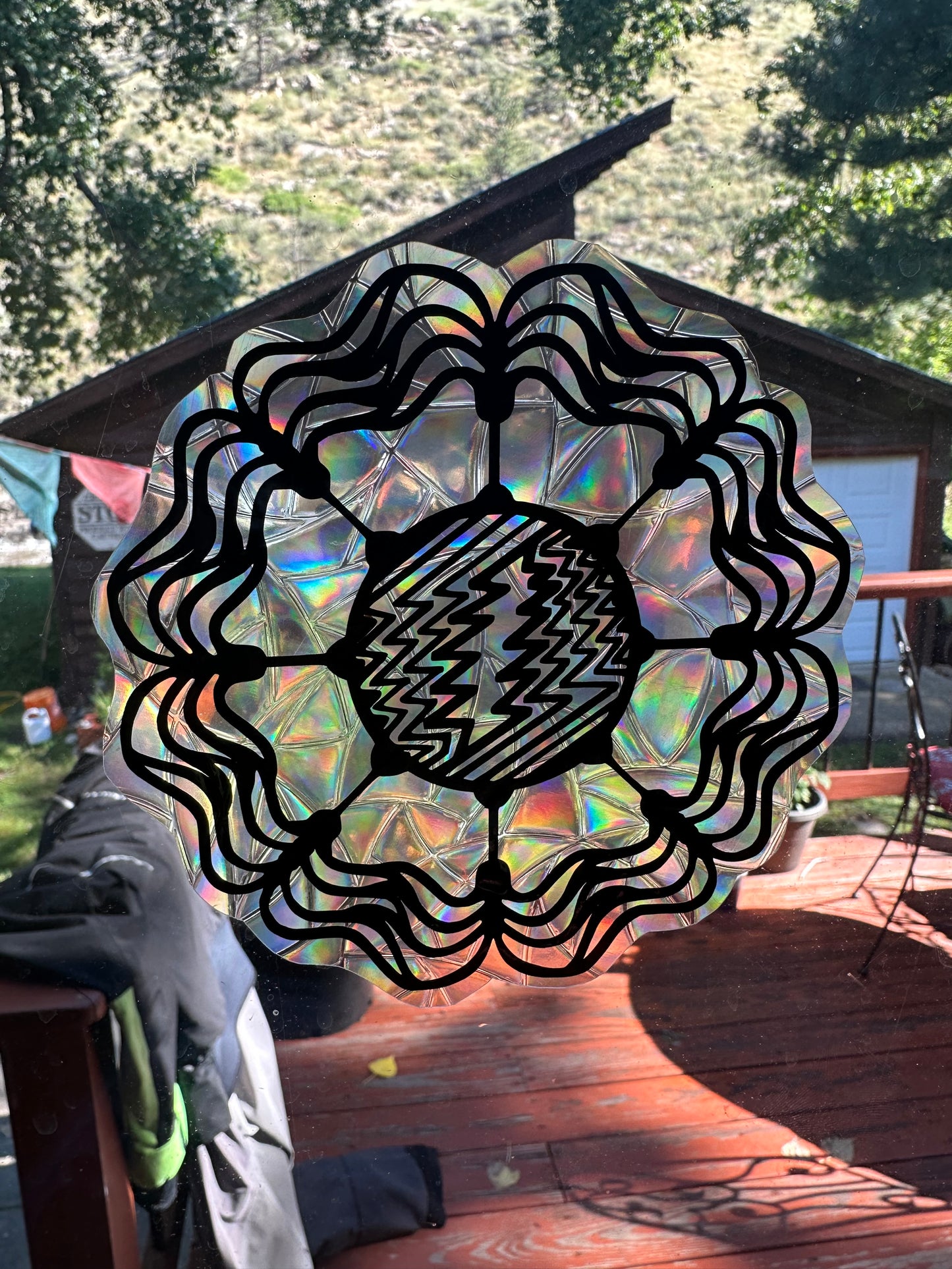 Flower Grateful Dead Rainbow Window Cling