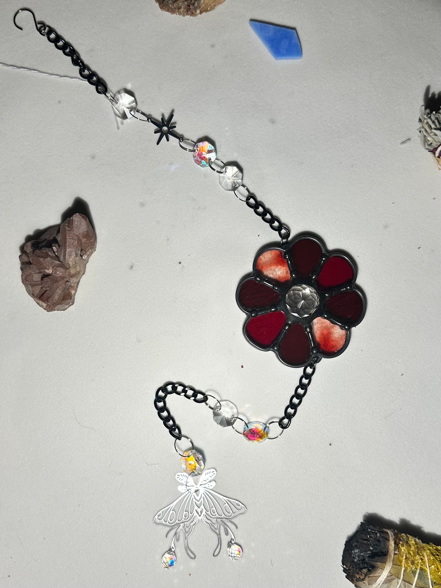 Red Daisy Suncatcher