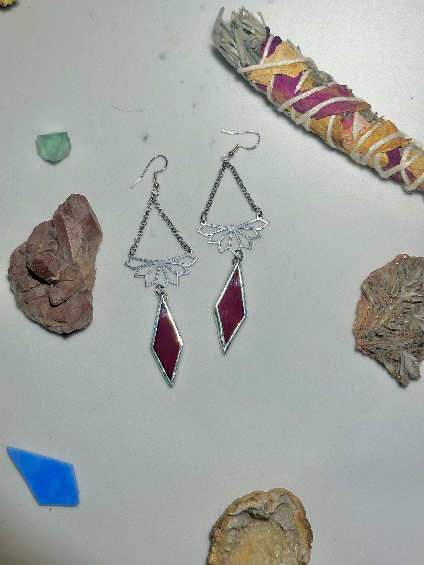 Red Lotus Earrings