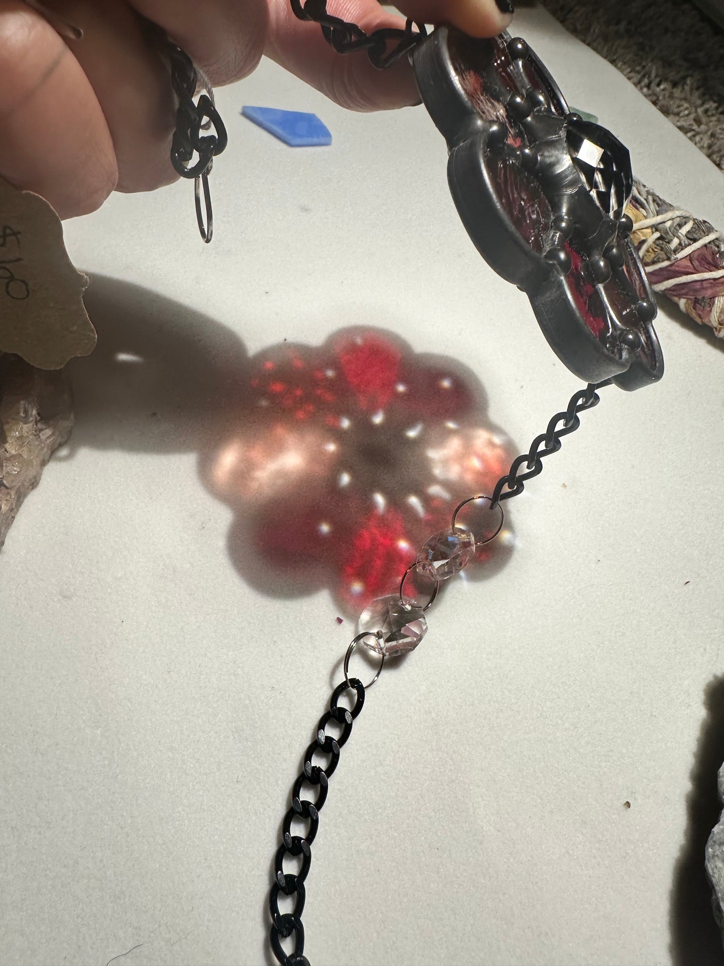 Red Daisy Suncatcher