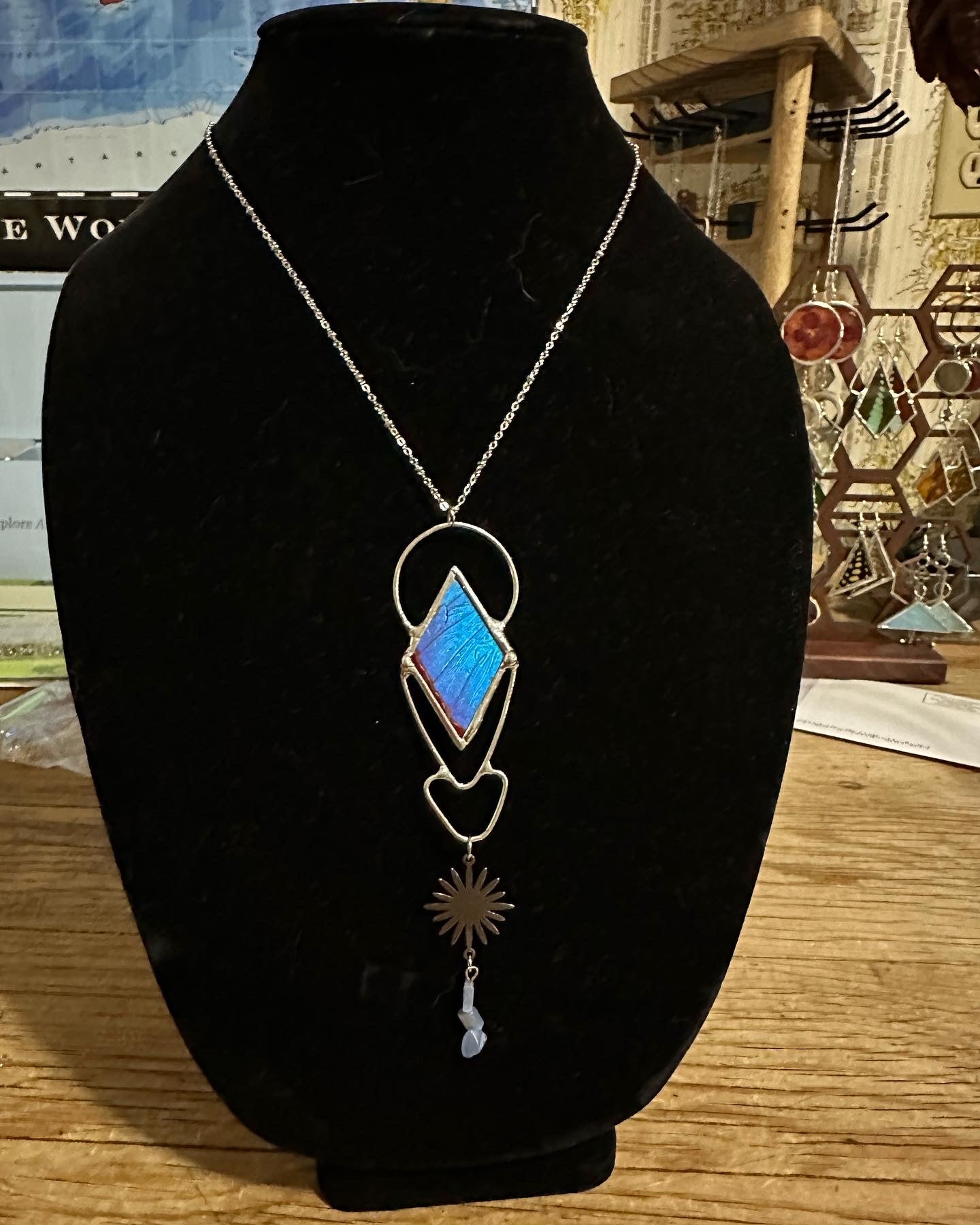 Blue Morpho Necklace