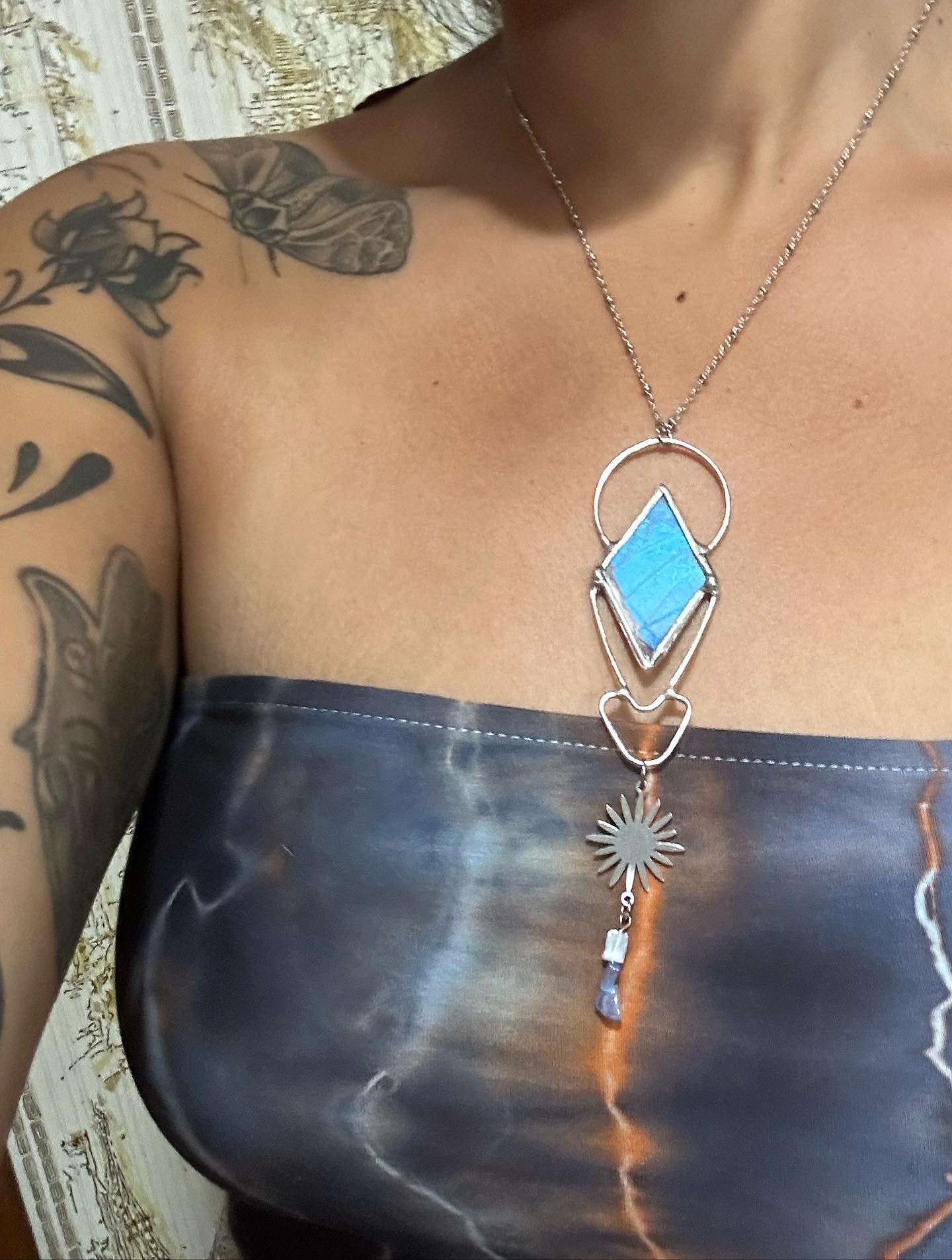 Blue Morpho Necklace