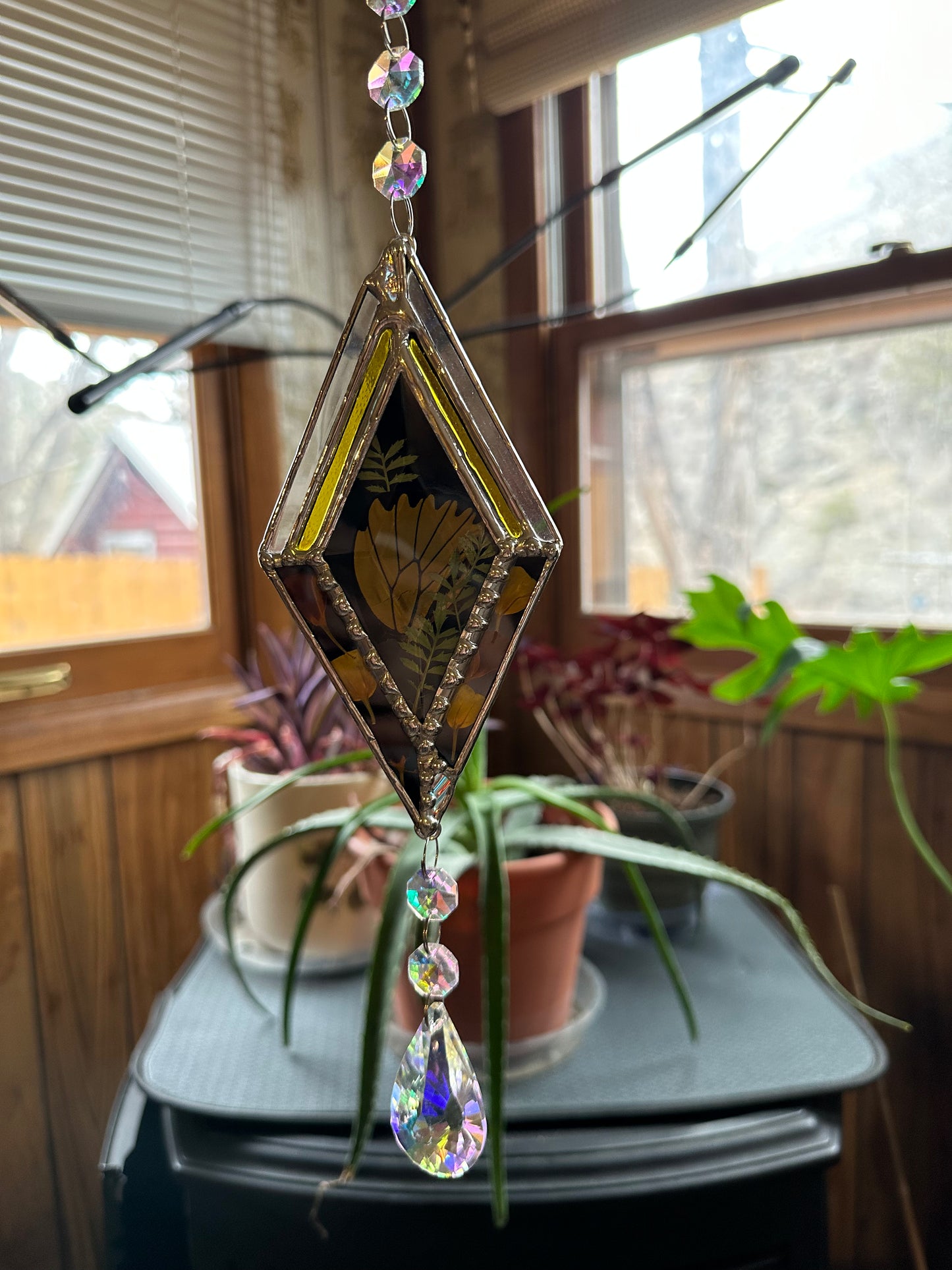Yellow Butterfly Wing Suncatcher