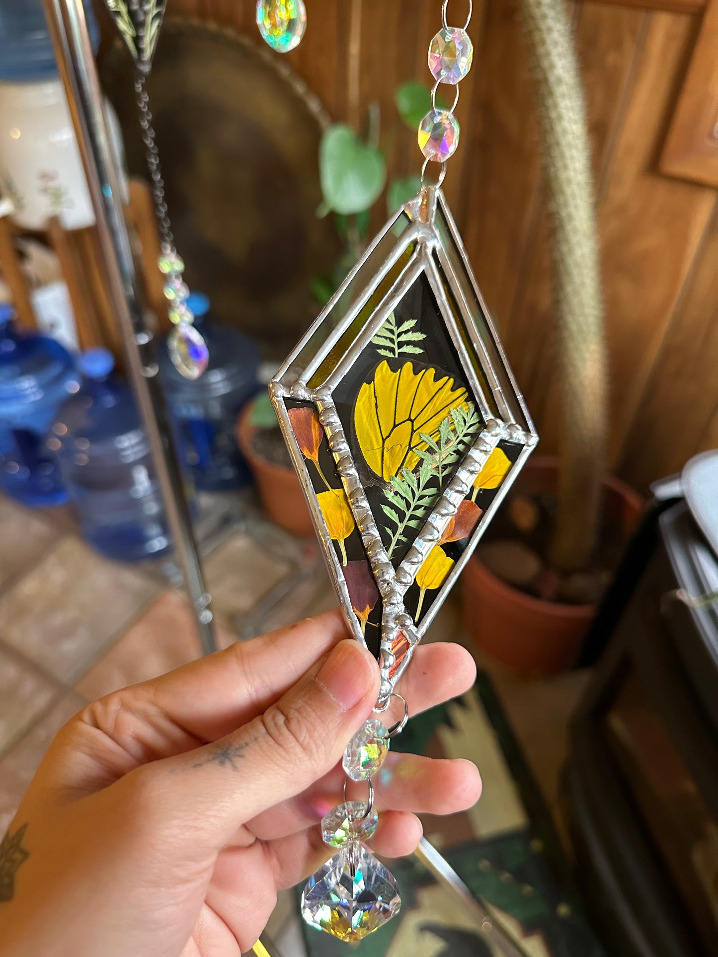 Yellow Butterfly Wing Suncatcher