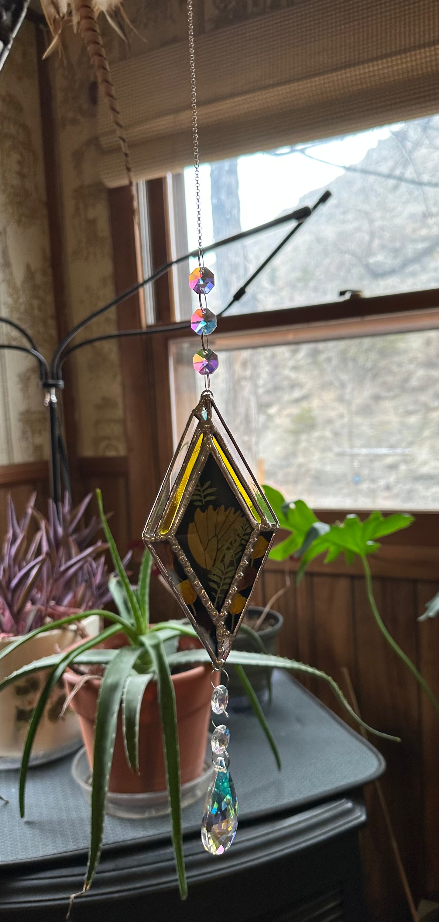 Yellow Butterfly Wing Suncatcher