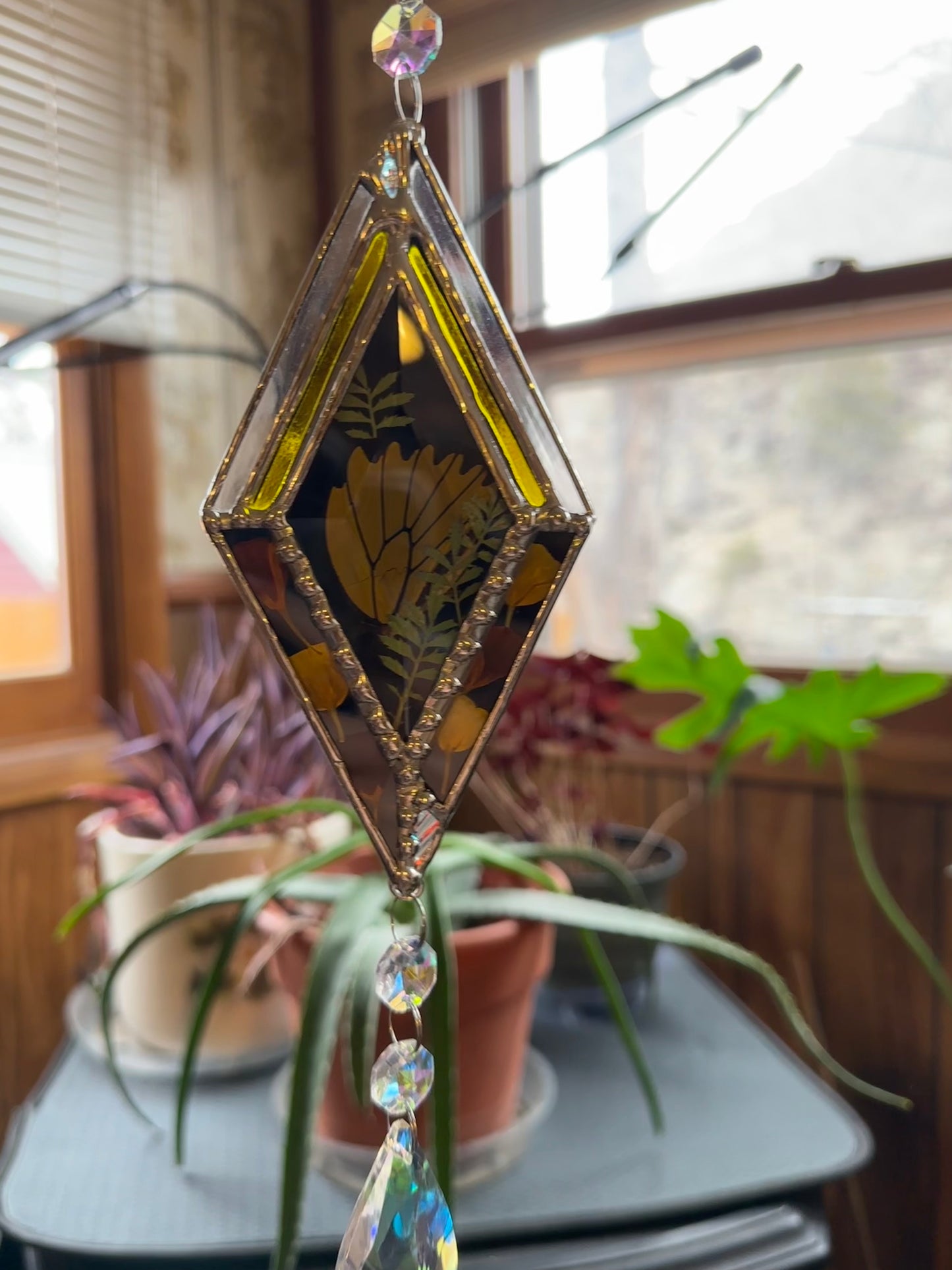 Yellow Butterfly Wing Suncatcher