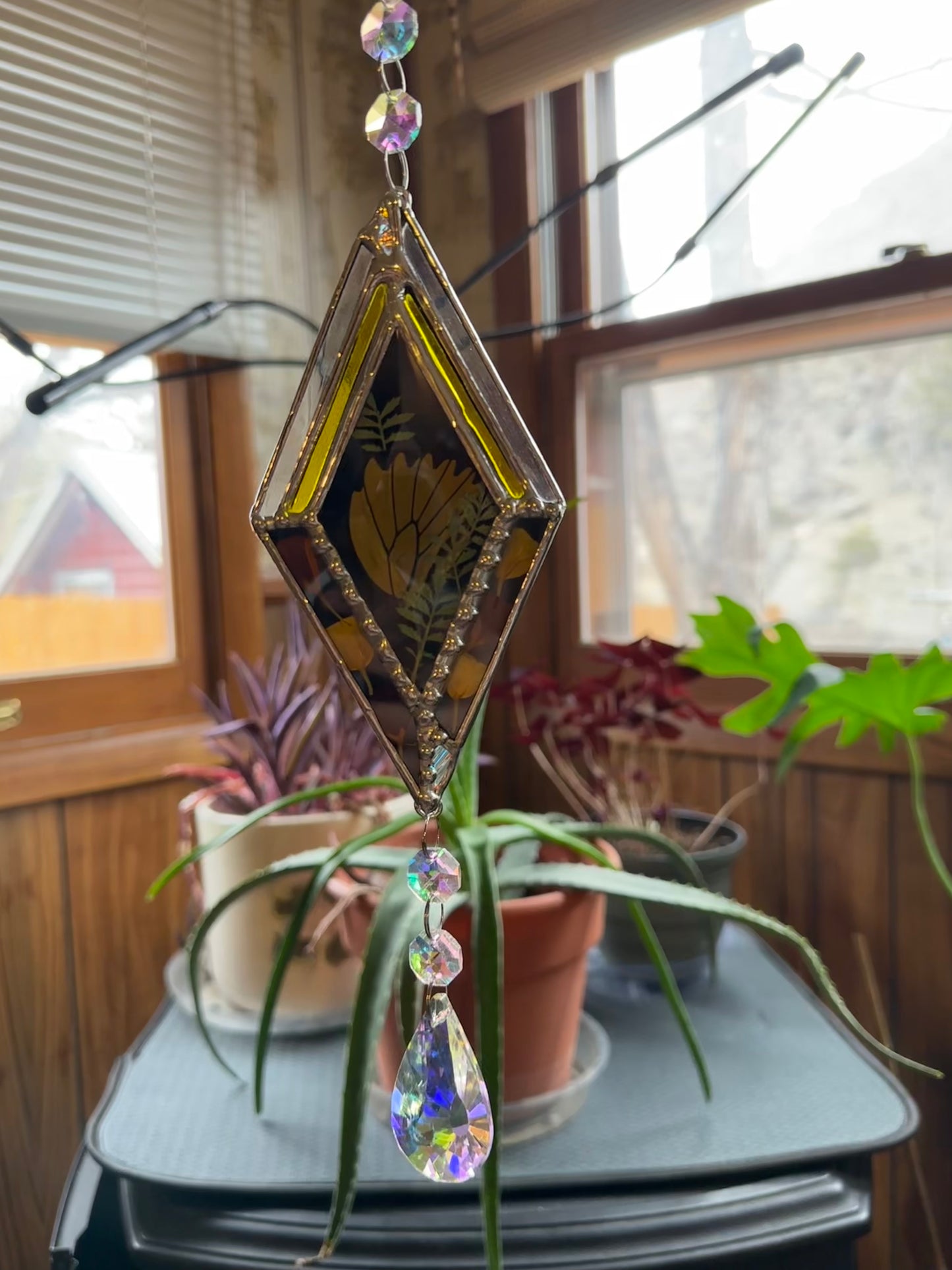 Yellow Butterfly Wing Suncatcher