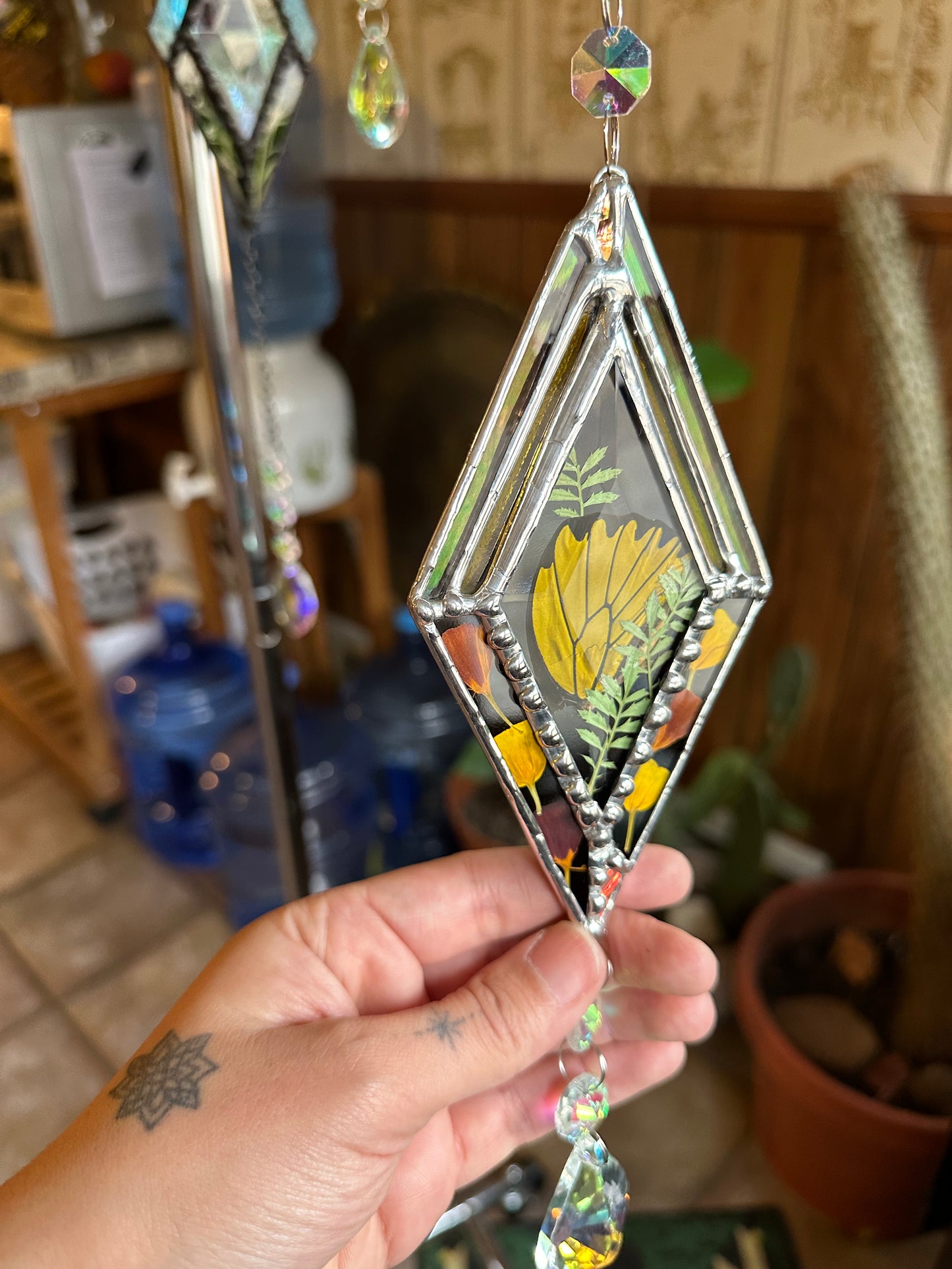 Yellow Butterfly Wing Suncatcher