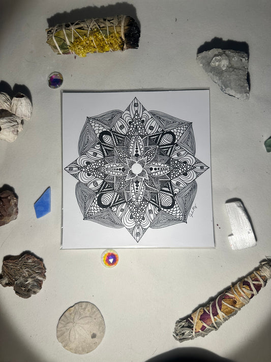 Diamond Mandala Print