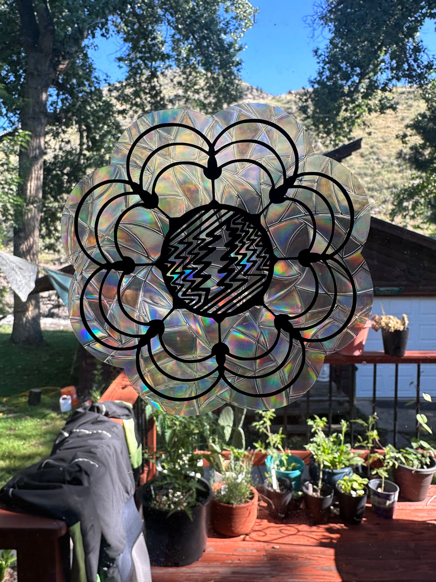 Flower 3 Grateful Dead Rainbow Window Cling