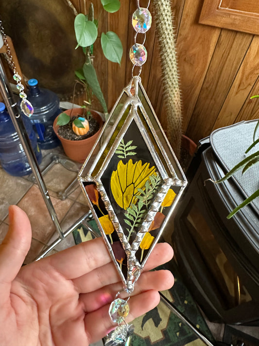 Yellow Butterfly Wing Suncatcher